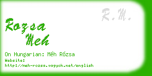 rozsa meh business card
