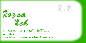 rozsa meh business card